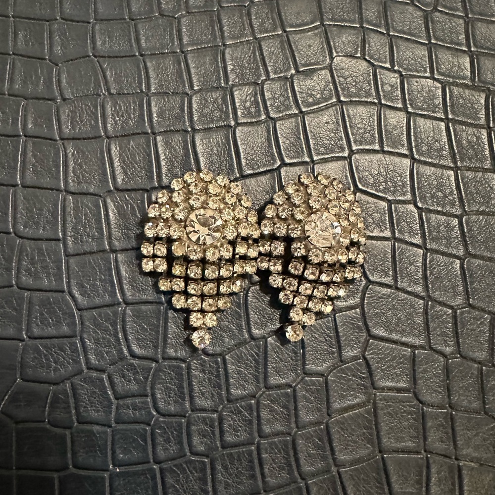 Elegant Silver Crystal Earrings